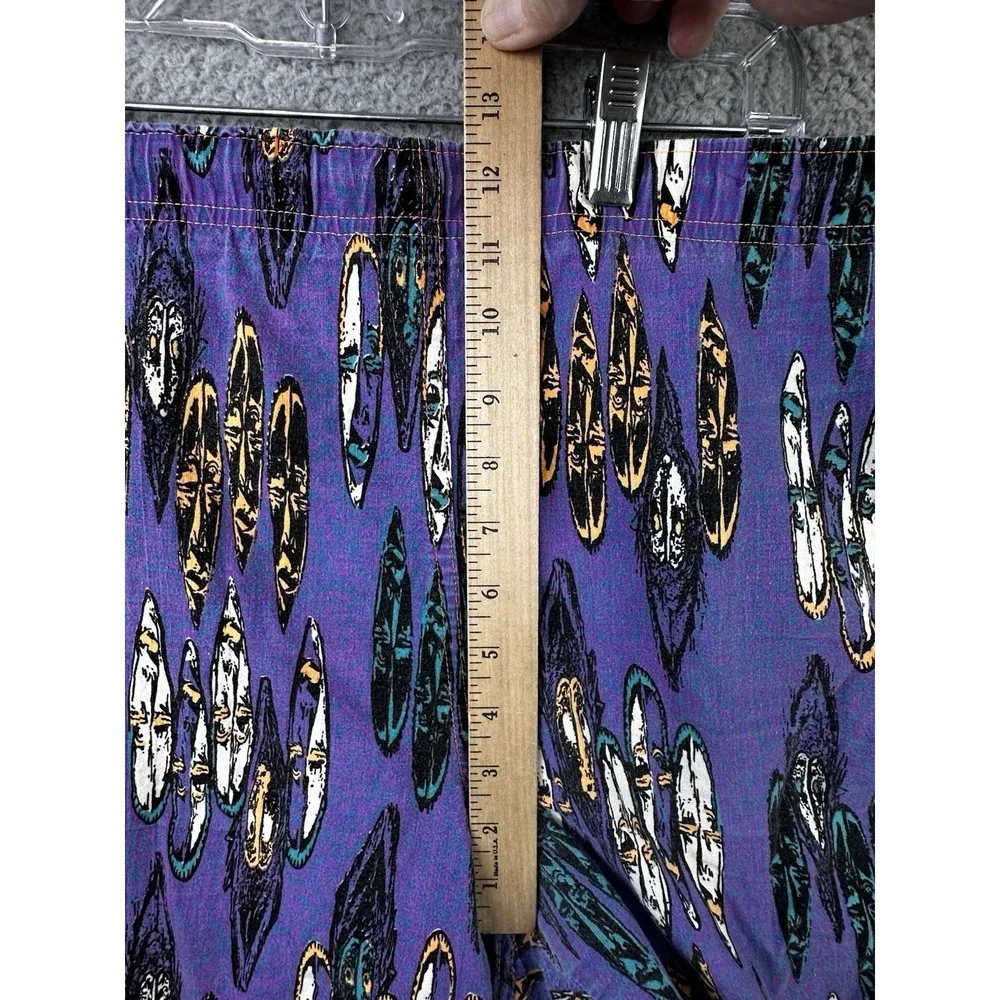 VTG Ocean Pacific OP Board Swim Trunks Mens Large Purple Orange Embroidered